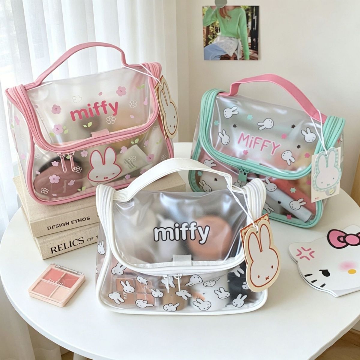 Jelly Bag Clear Pvc - Tas Kosmetik Jelly PVC Transparan Motif