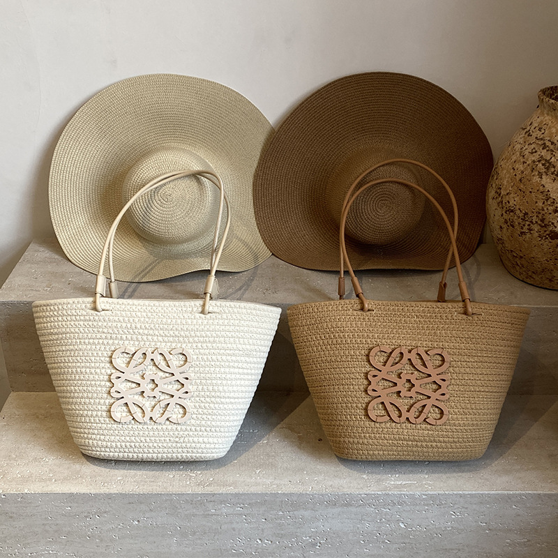 Woven Straw Bag - Tas Tangan Wanita Model Keranjang Anyaman
