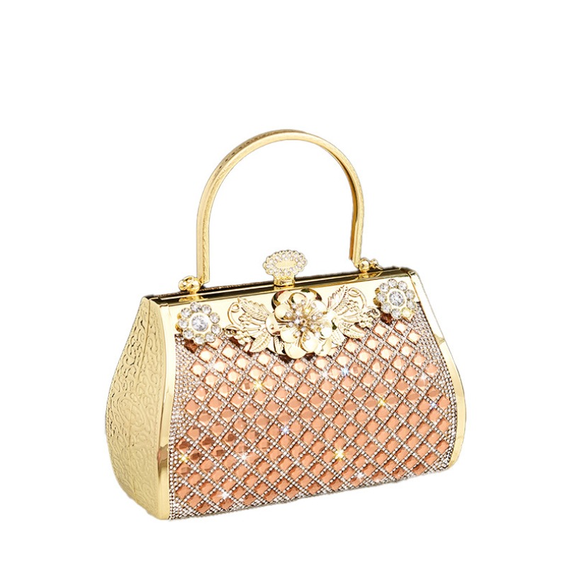 Women Bags Golden - Tas Malam Wanita Berbahan Akrilik Emas