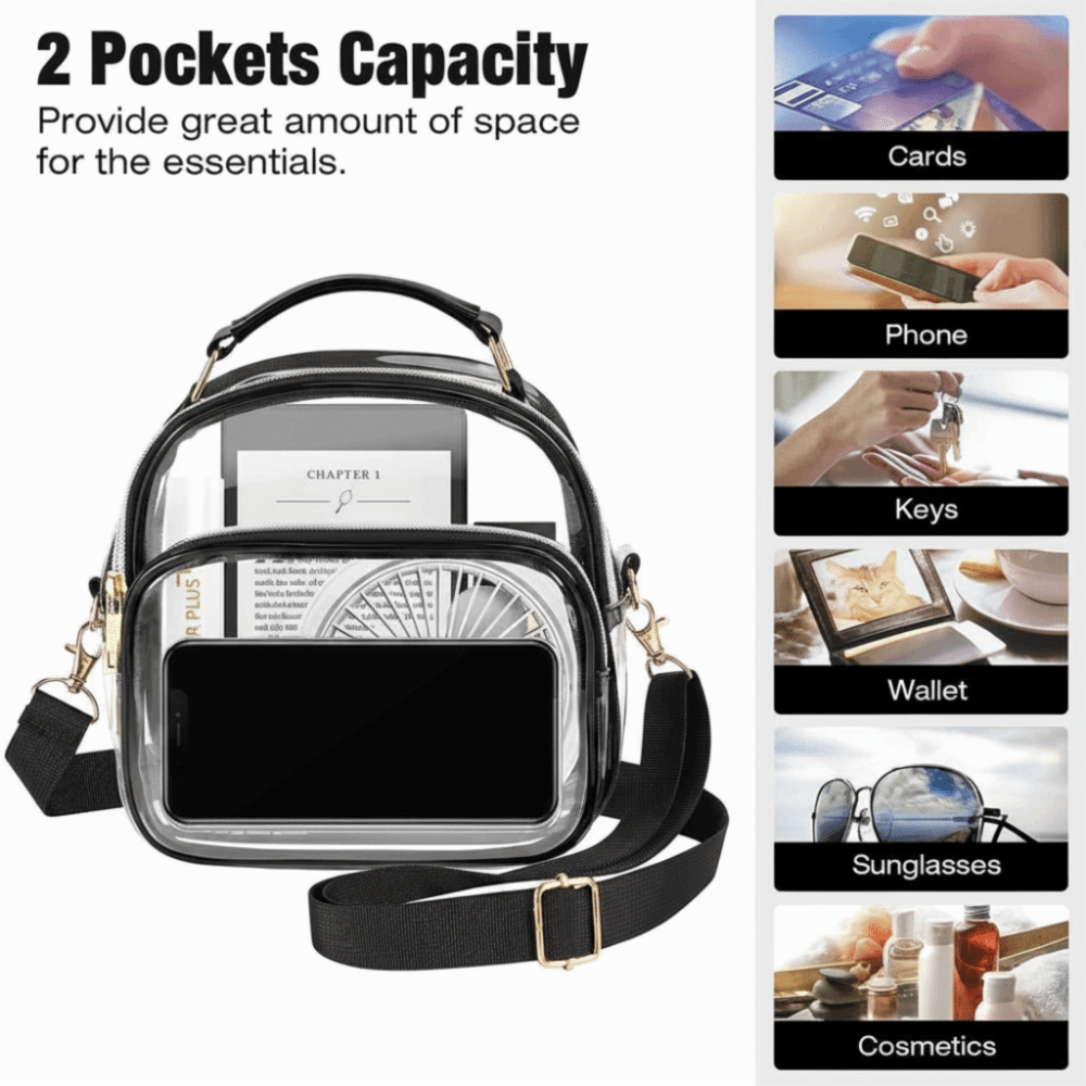 Jelly Bag Clear Pvc - Tas Selempang Transparan Tahan Air untuk