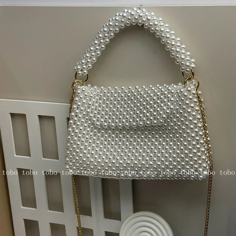 Women Bags Golden - Dompet manik-manik mutiara super ringan Ins