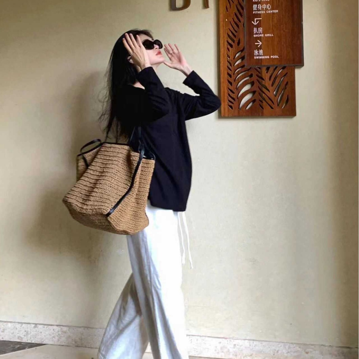 Tas Desainer Tenun Baru untuk  - Woven Straw Bag ulasan dan harga