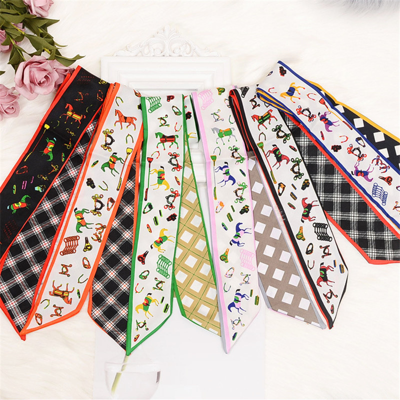 Syal Skinny Kotak-kotak Kuda T - Women Bags Brands ulasan dan harga