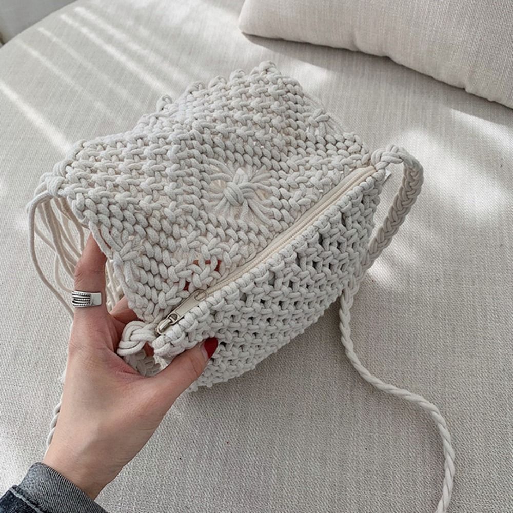 Tas Jerami Anyaman Gaya Etnik  - Woven Straw Bag ulasan dan harga