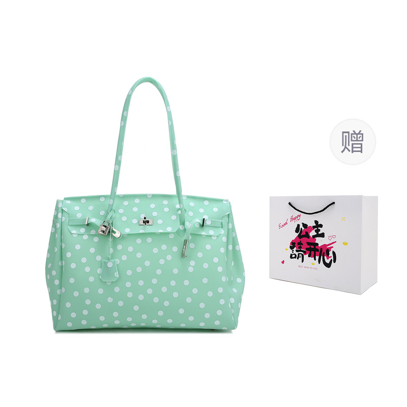 Tas Tote PVC Transparan Polka  - Jelly Bag Clear Pvc ulasan dan harga
