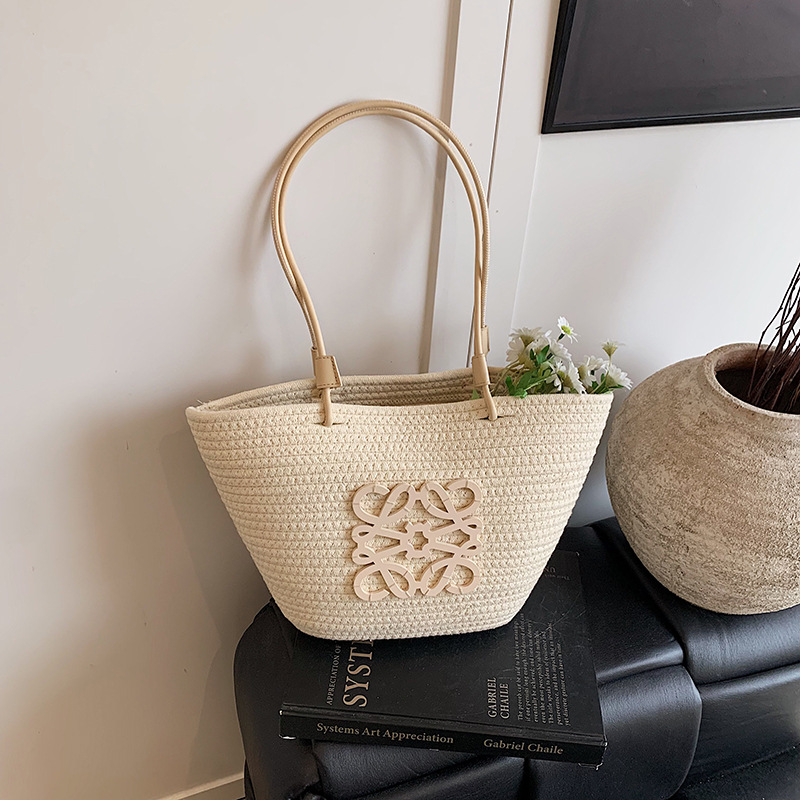 Tas Tangan Wanita Model Keranj - Woven Straw Bag ulasan dan harga