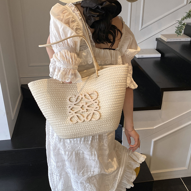 Tas Tangan Wanita Model Keranj - Woven Straw Bag ulasan dan harga