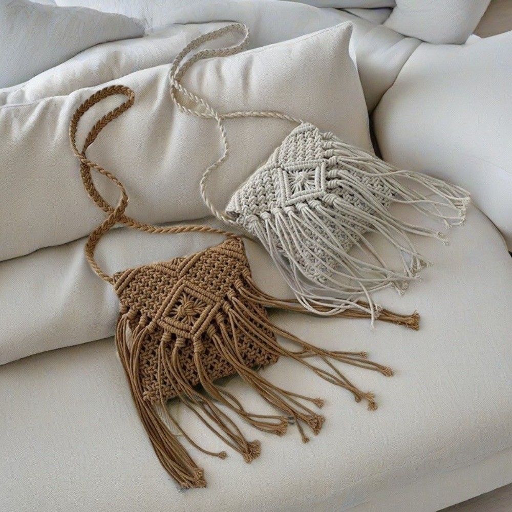 Tas Jerami Tenun Gaya Etnik Wa - Woven Straw Bag ulasan dan harga