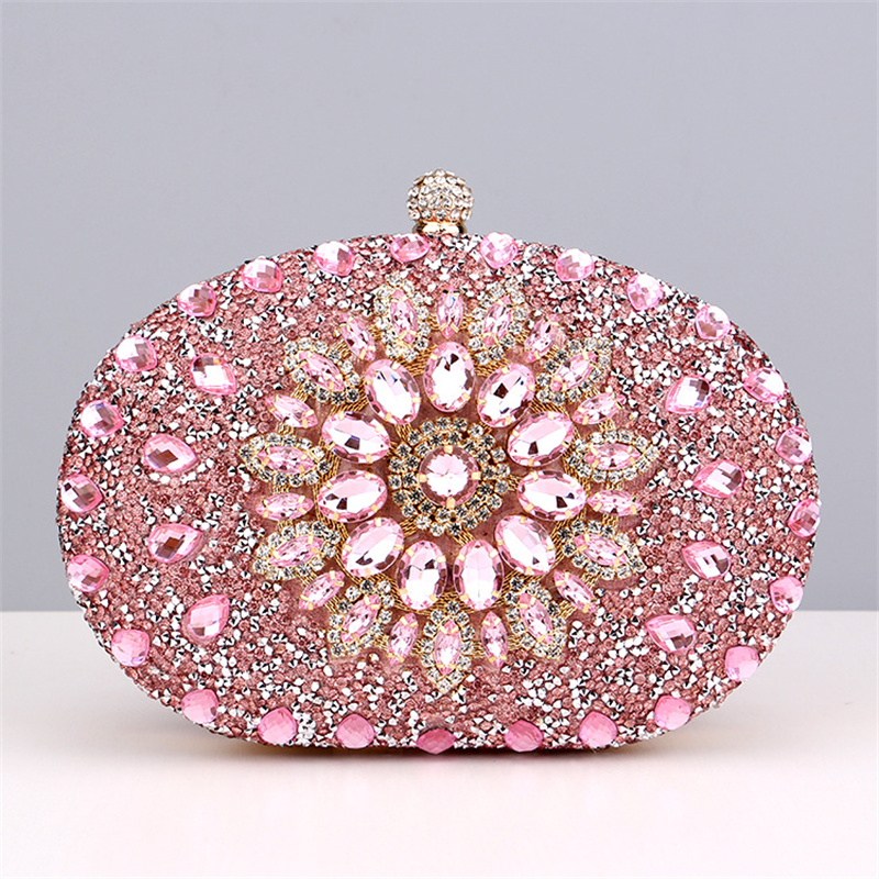 Berlian kristal wanita Make Up - Women Bags Golden ulasan dan harga