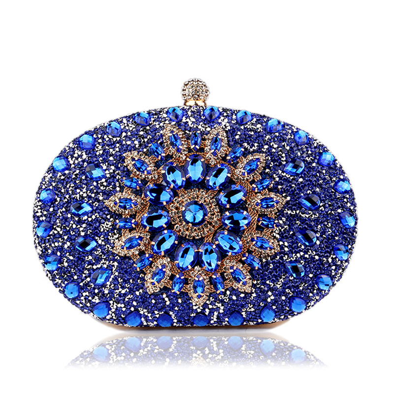 Berlian kristal wanita Make Up - Women Bags Golden ulasan dan harga