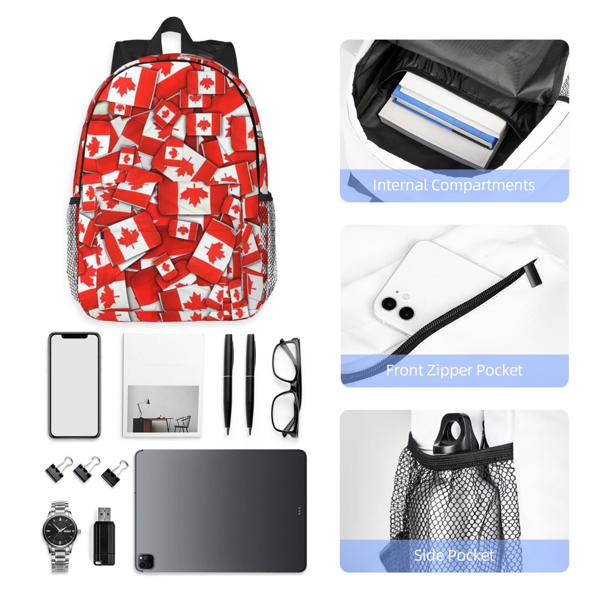 Ransel Pola Bendera Kanada Dis - Women Bags Canada Sale ulasan dan harga