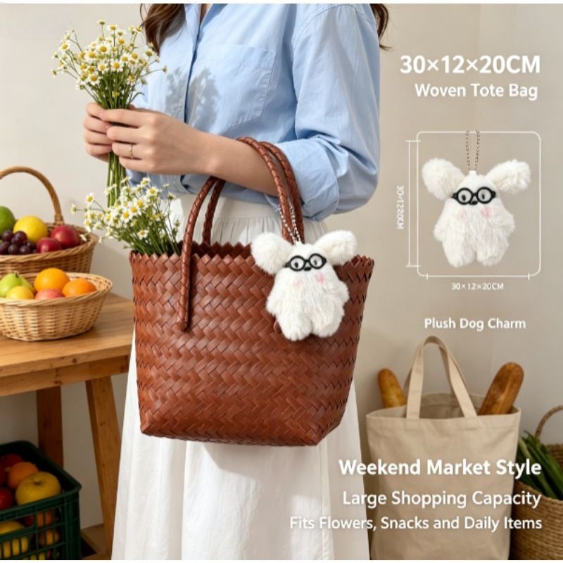 Tas Anyaman Kapasitas Besar Ga - Woven Straw Bag ulasan dan harga