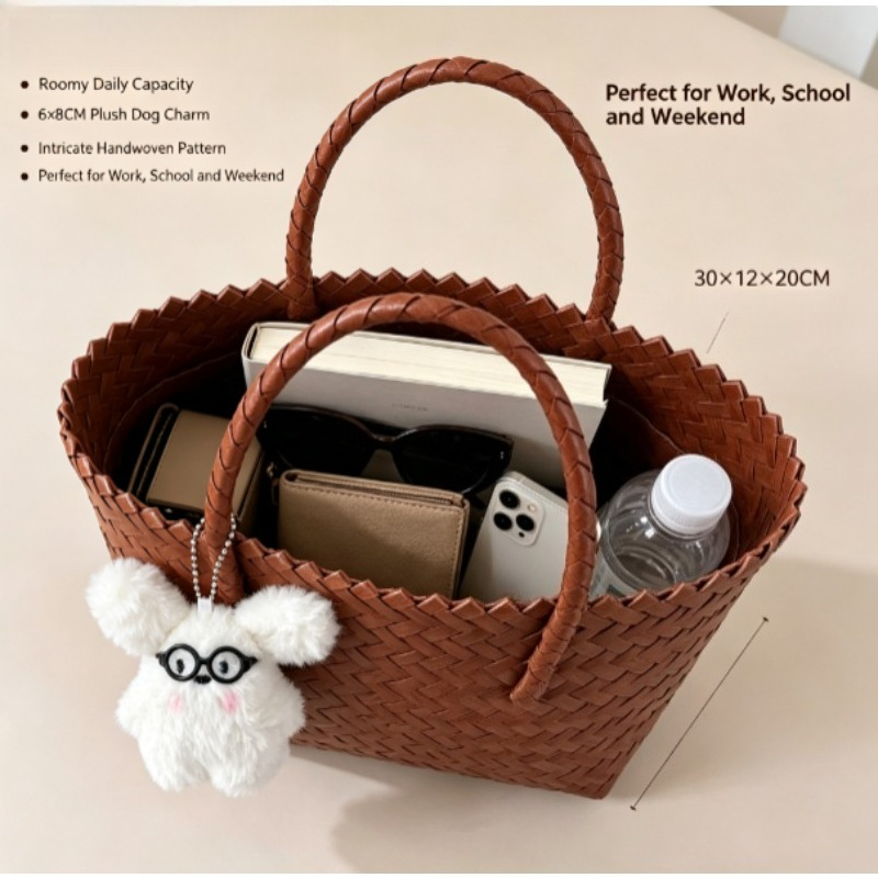 Tas Anyaman Kapasitas Besar Ga - Woven Straw Bag ulasan dan harga