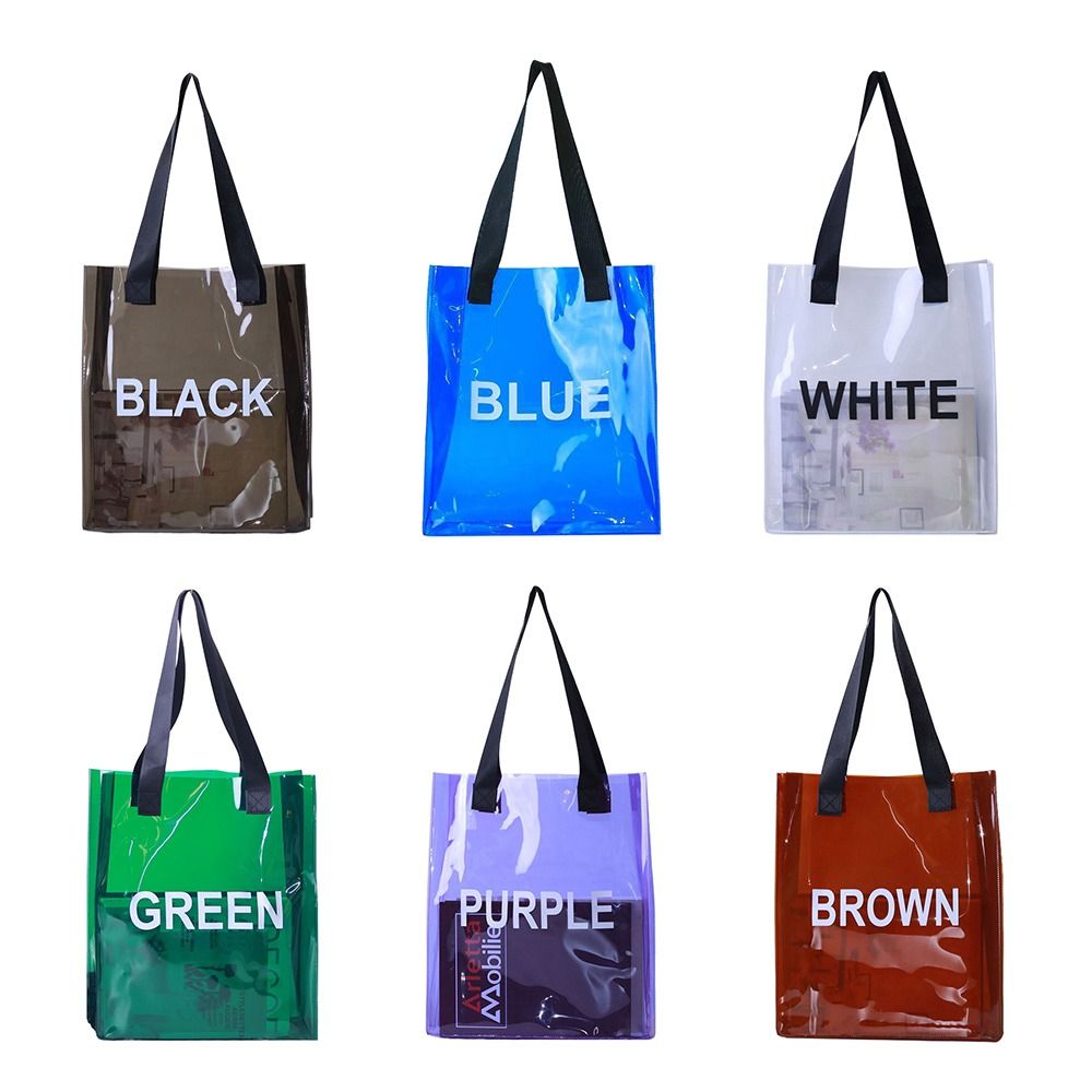 Tas Tote Transparan Tas Belanj - Jelly Bag Clear Pvc ulasan dan harga
