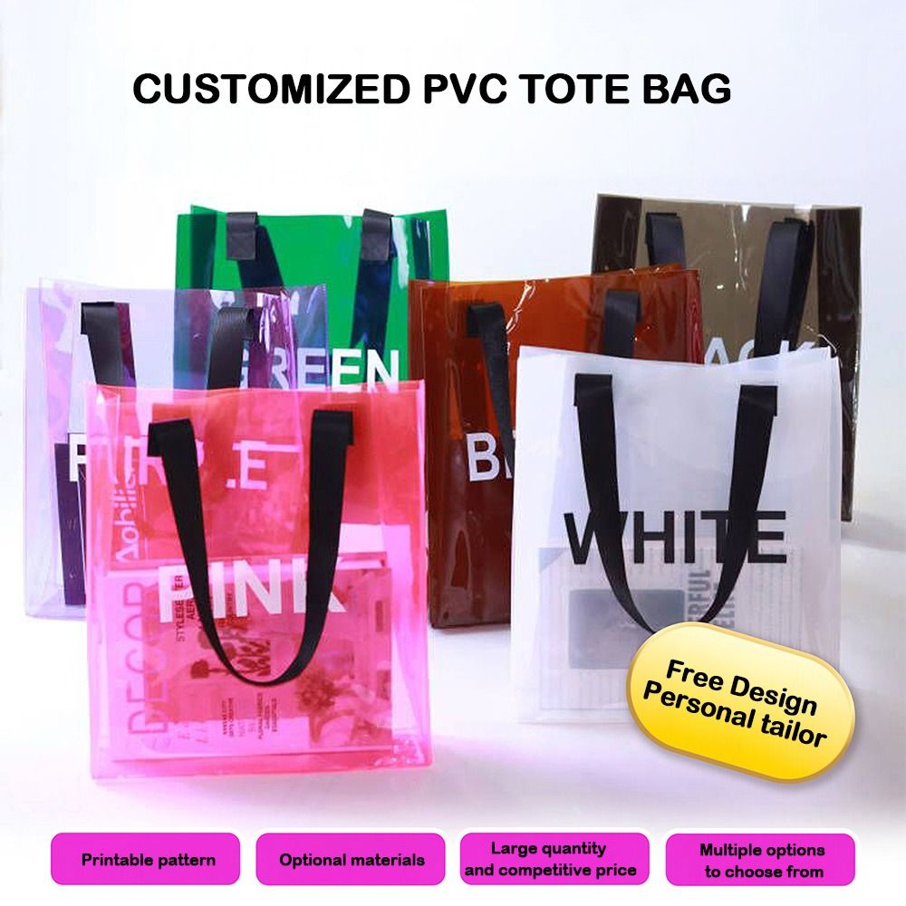 Tas Tote Transparan Tas Belanj - Jelly Bag Clear Pvc ulasan dan harga