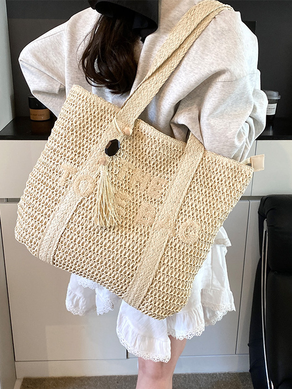 Tas Anyaman Jerami Berkapasita - Woven Straw Bag ulasan dan harga