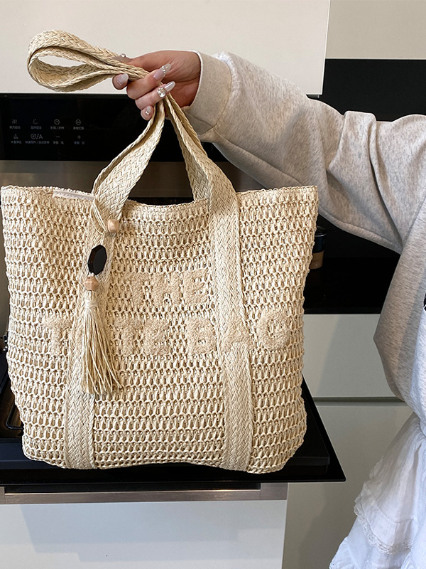 Tas Anyaman Jerami Berkapasita - Woven Straw Bag ulasan dan harga